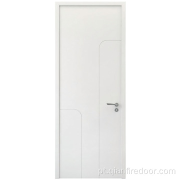 porta envidraçada interior nivelada com porta de plástico branco de vaivém